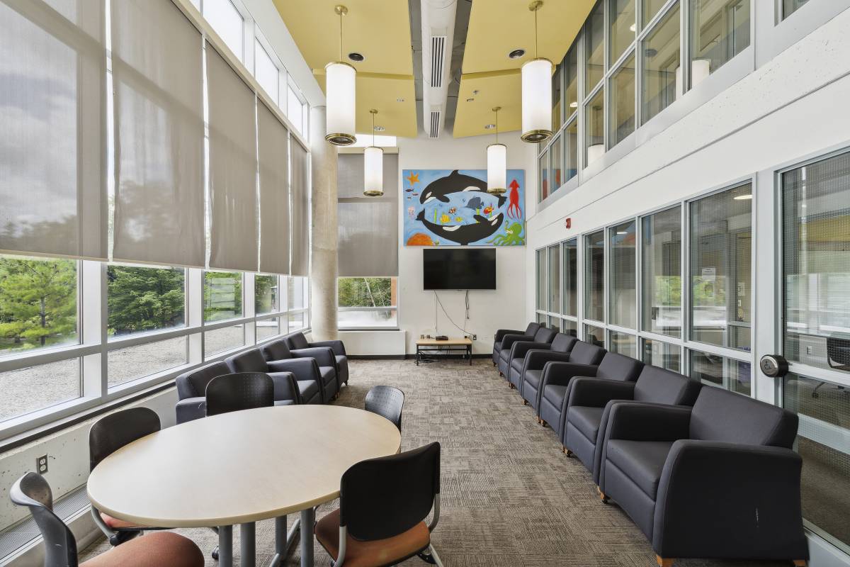 Oscar Peterson Hall common area.
